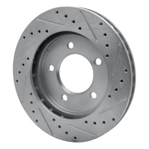 Ford Expedition Brake Rotor (1) - Front Left - R1 Concepts - Drilled & Slotted - Silver - `97-`02